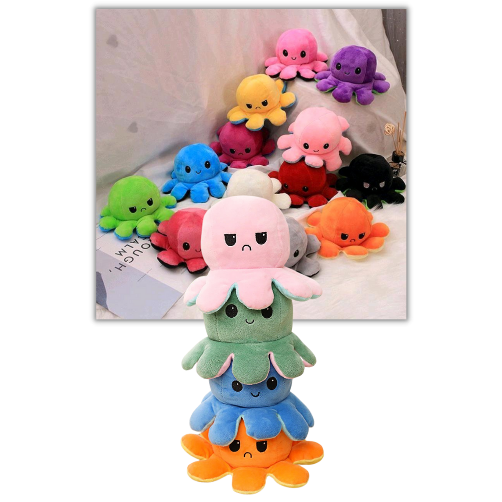 Umkehrbarer Mini-Oktopus Plüschtier - Ozerty