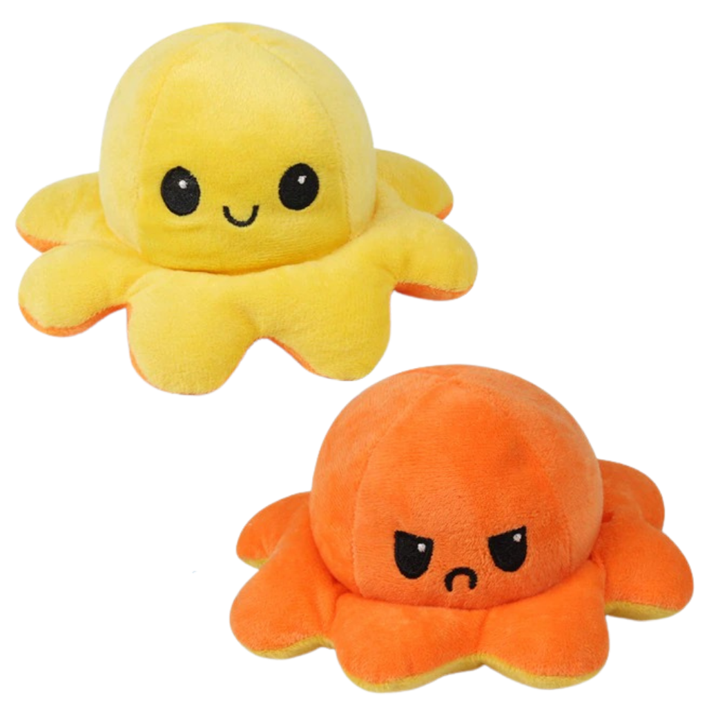 Reversible mini octopus plush toy