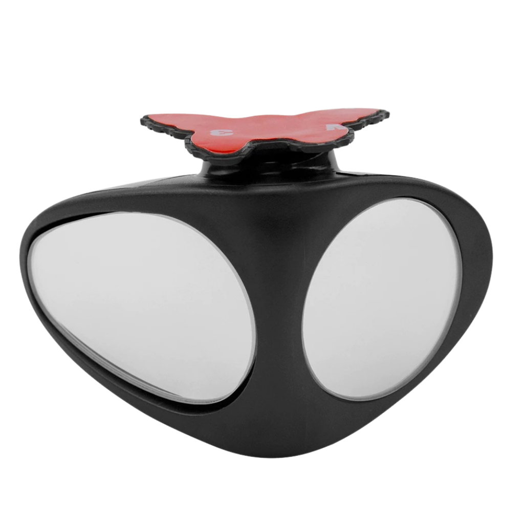 Rotating 2-sided blind spot car mirror