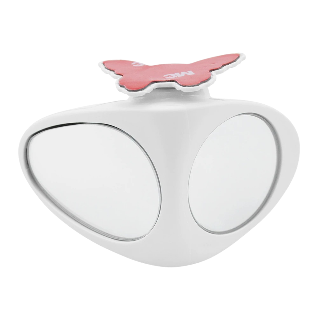 Rotating 2-sided blind spot car mirror