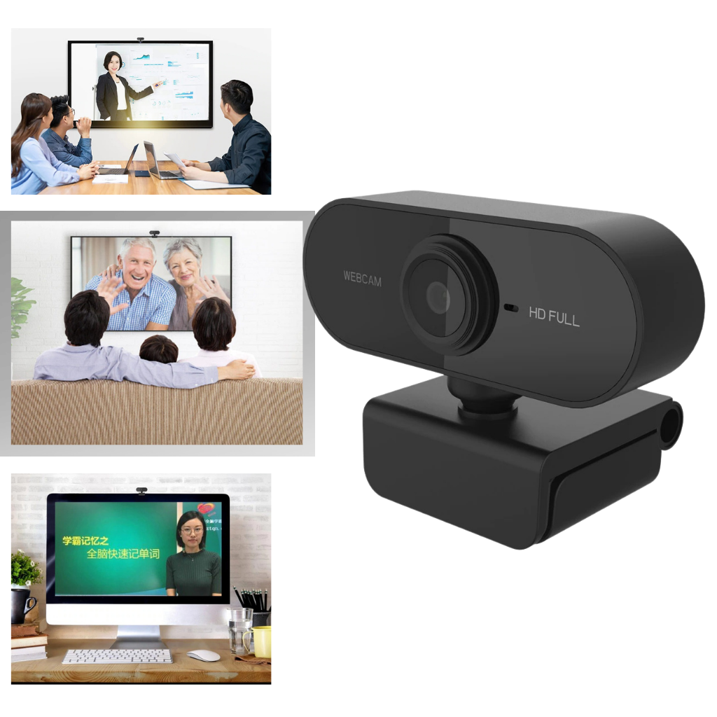 Drehbare 1080p HD USB-Webcam mit Mikrofon - Ozerty