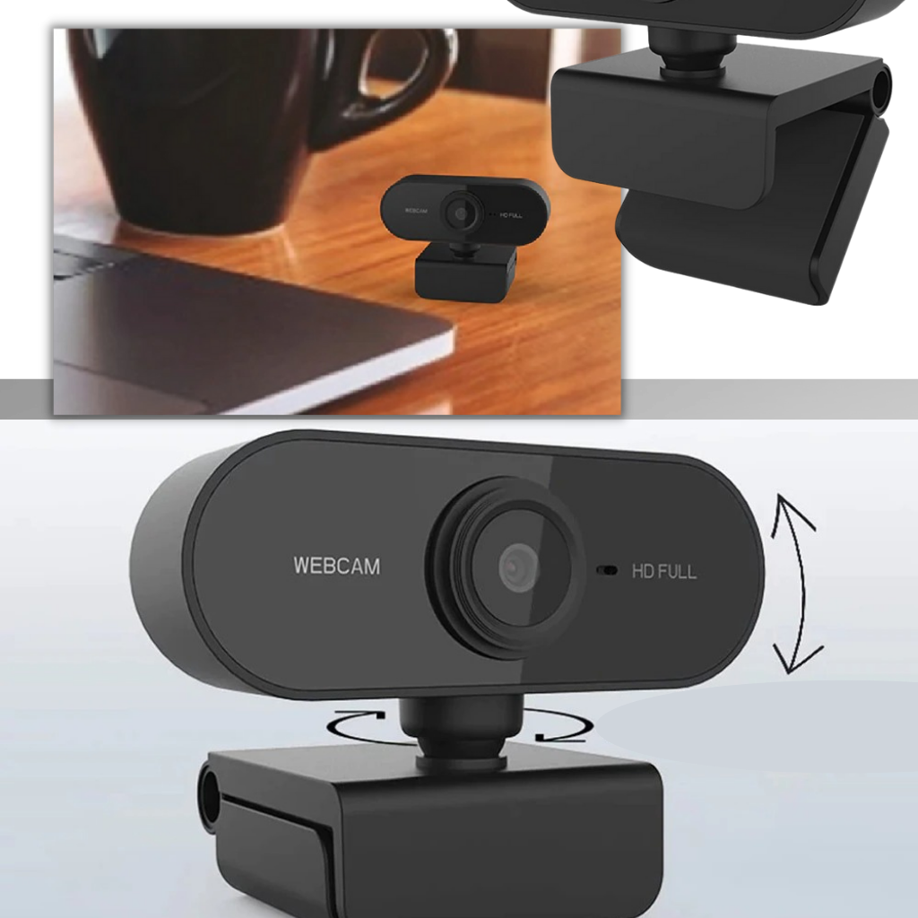 Drehbare 1080p HD USB-Webcam mit Mikrofon - Ozerty