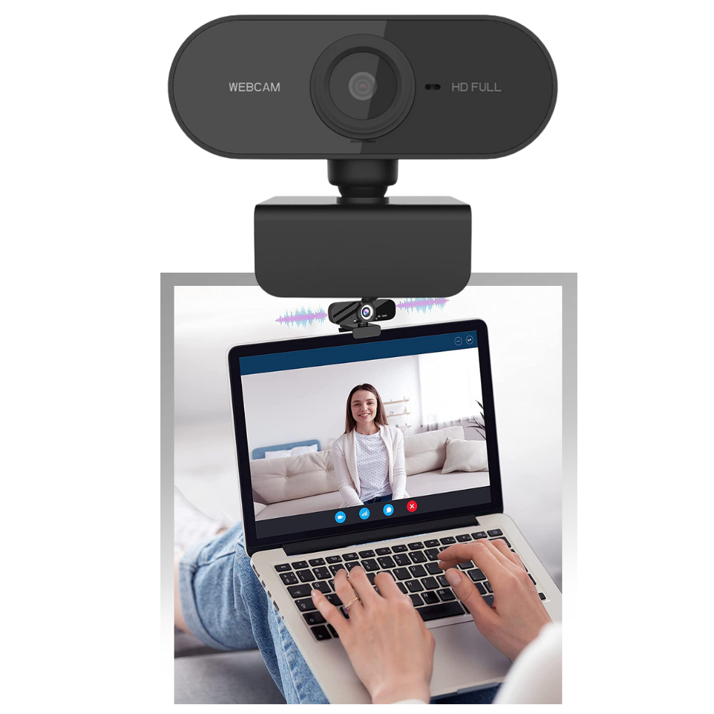 Drehbare 1080p HD USB-Webcam mit Mikrofon - Ozerty