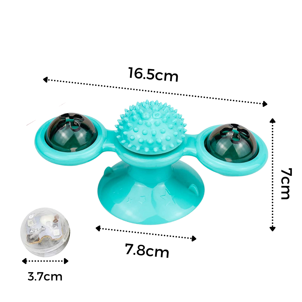 Drehbares Windrad Katzenspielzeug mit Bürste - Ozerty