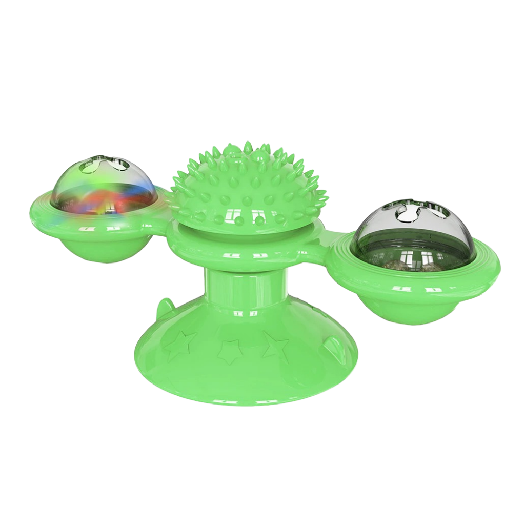 Drehbares Windrad Katzenspielzeug mit Bürste