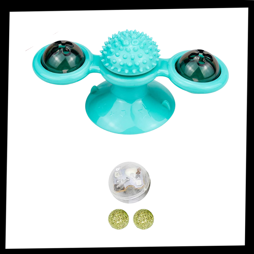 Drehbares Windrad Katzenspielzeug mit Bürste - Ozerty