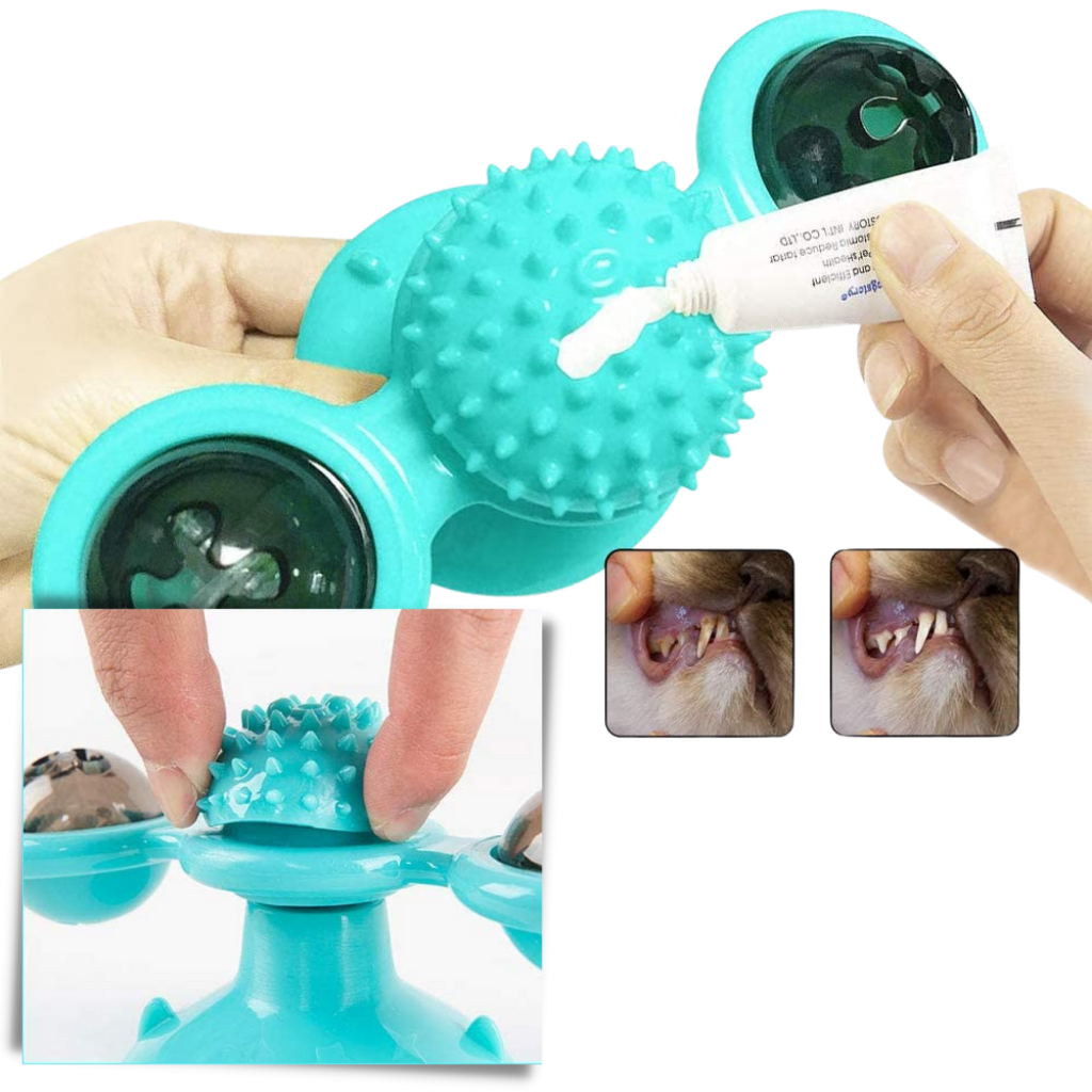 Drehbares Windrad Katzenspielzeug mit Bürste - Ozerty