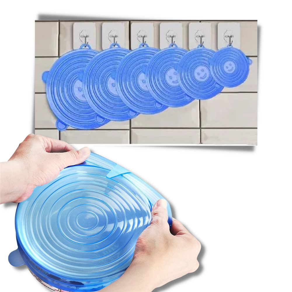 6 Stück Silikon-Stretch-Deckel - Ozerty