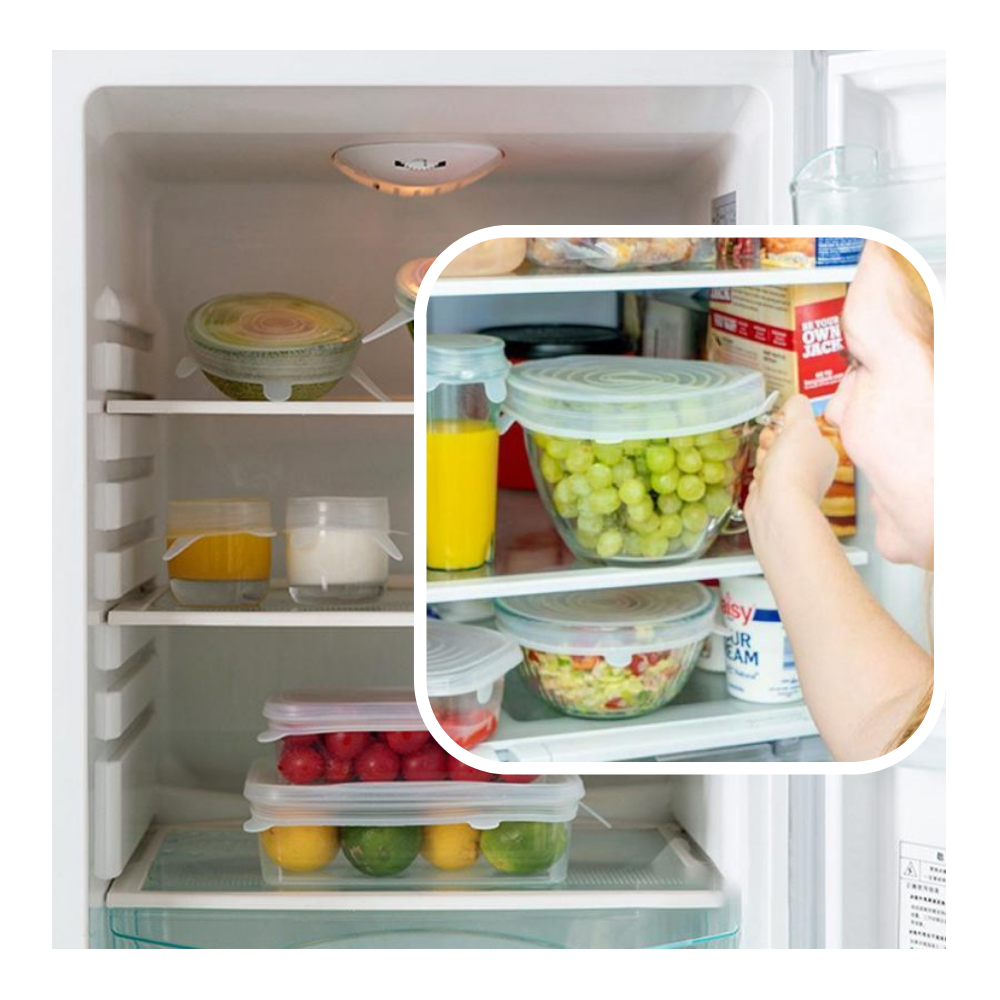 6 Stück Silikon-Stretch-Deckel - Ozerty