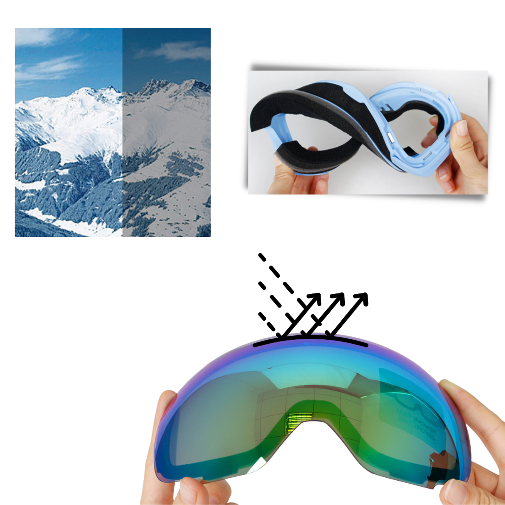 Schneebrille mit Gläsern Bundle - Ozerty