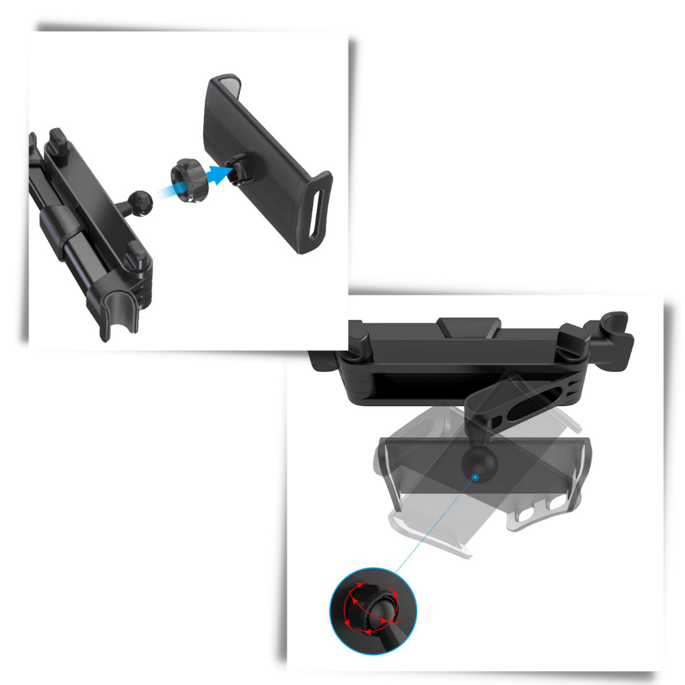 Tablet- und Telefonhalterung für die Rücksitzbank - Ozerty