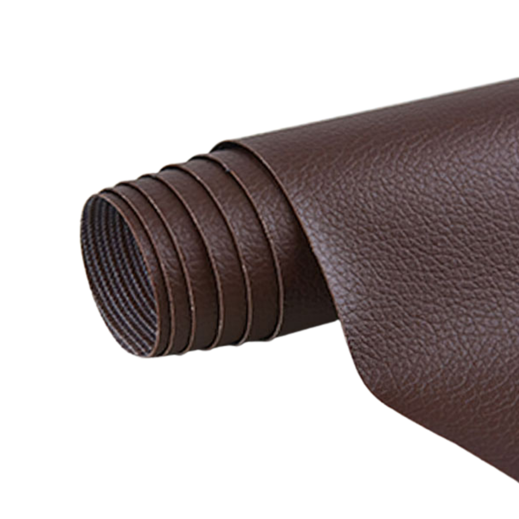 Self-adhesive leather patch