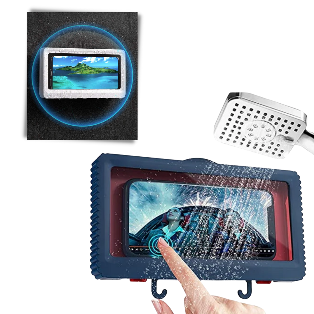 Wasserdichte Wandhalterung Dusche Telefonhalterung Hülle  - Ozerty