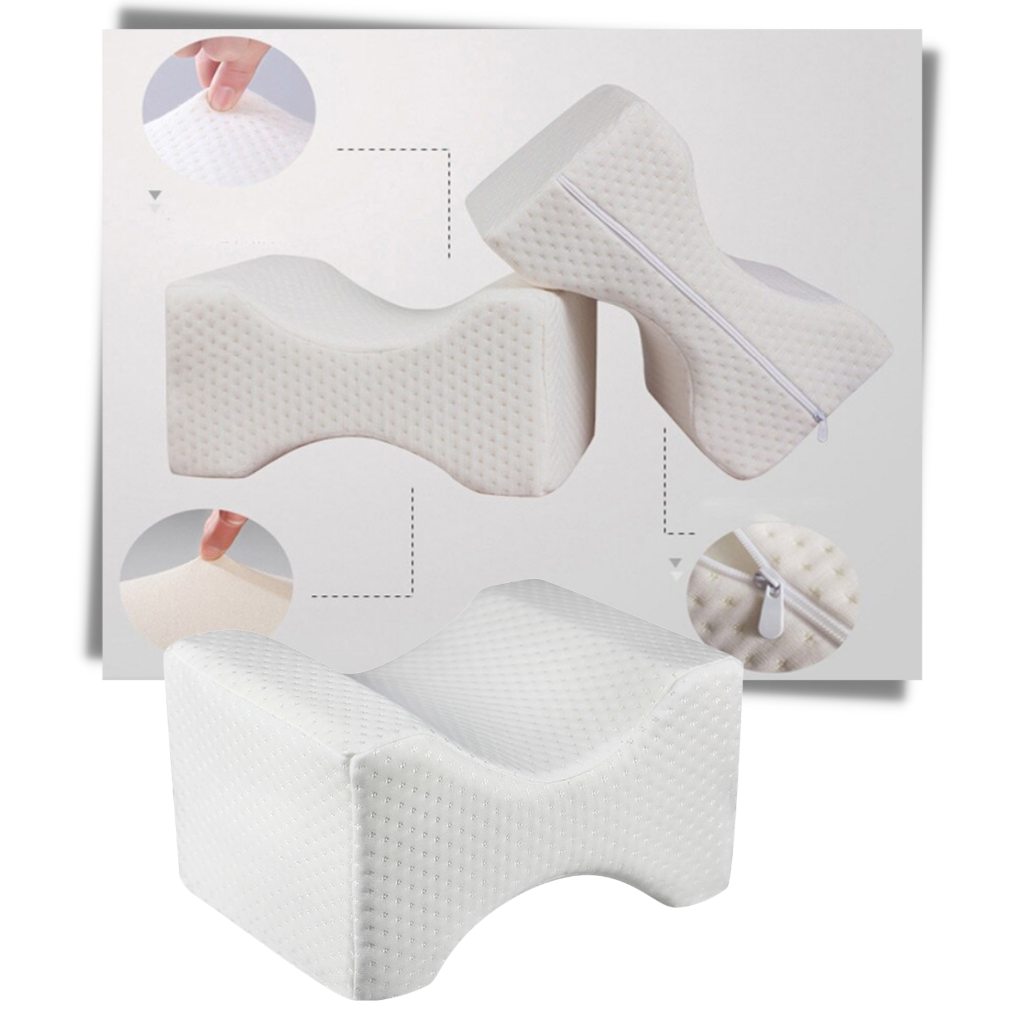 Seitenschläfer-Knie- und Bein-Kopfkissen aus Memory Foam - Ozerty