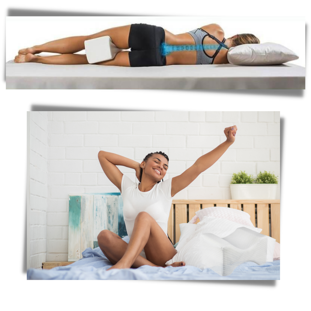 Seitenschläfer-Knie- und Bein-Kopfkissen aus Memory Foam - Ozerty