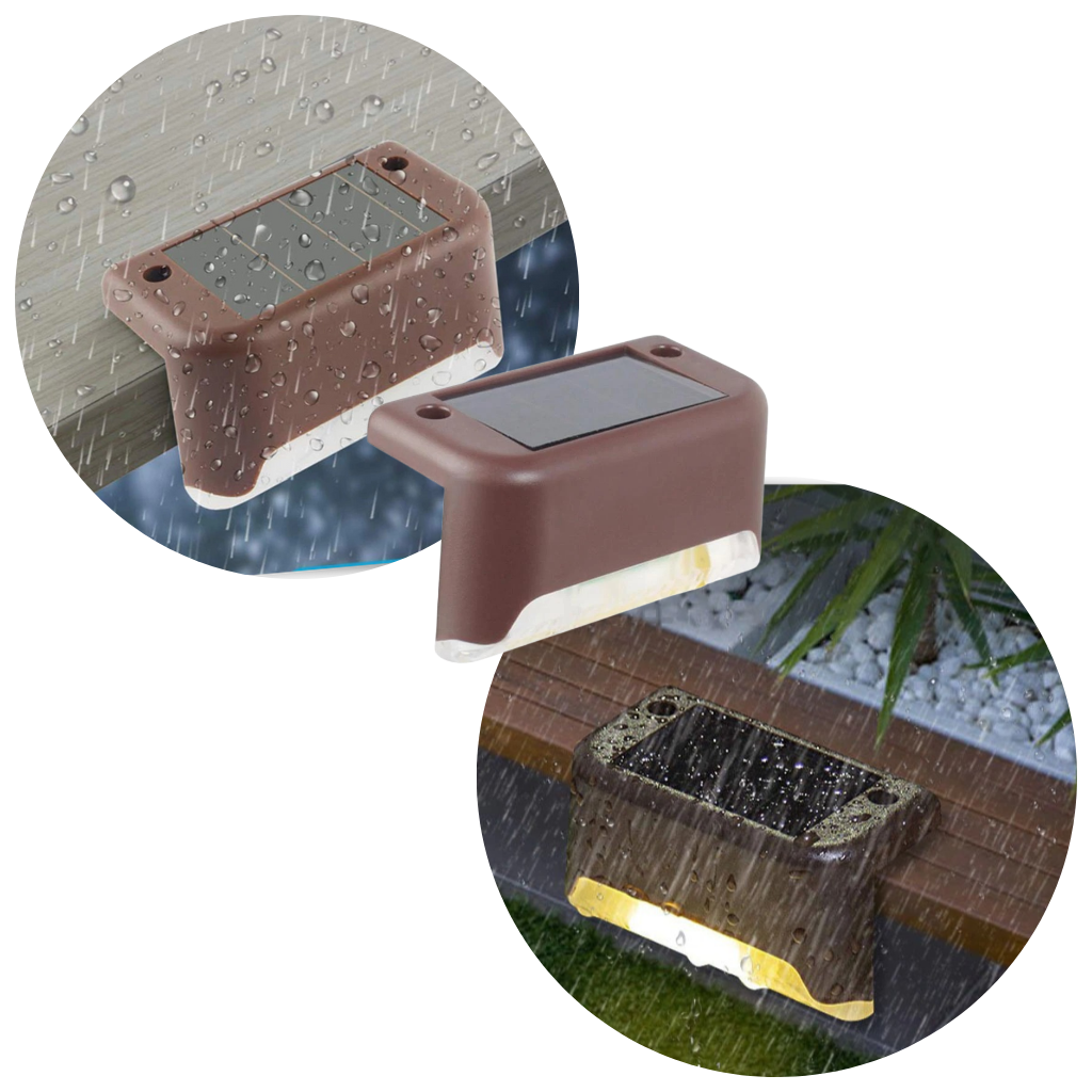 LED-Solarleuchten für Treppenstufen (4 Stück) - Ozerty