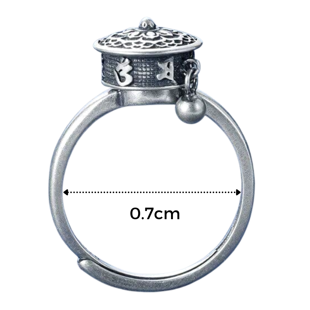 Spinnender buddhistischer Mantra-Ring für Frauen - Ozerty