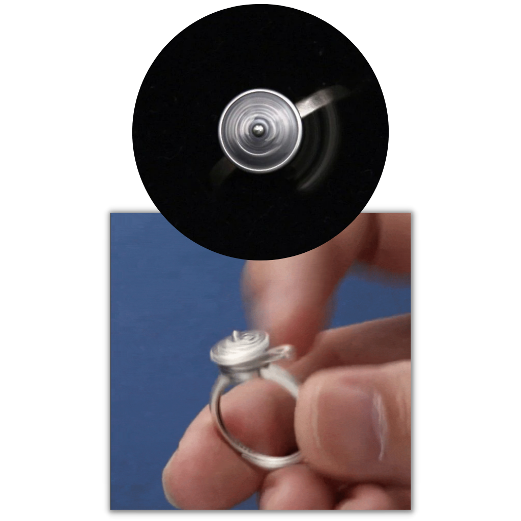 Spinnender buddhistischer Mantra-Ring für Frauen - Ozerty