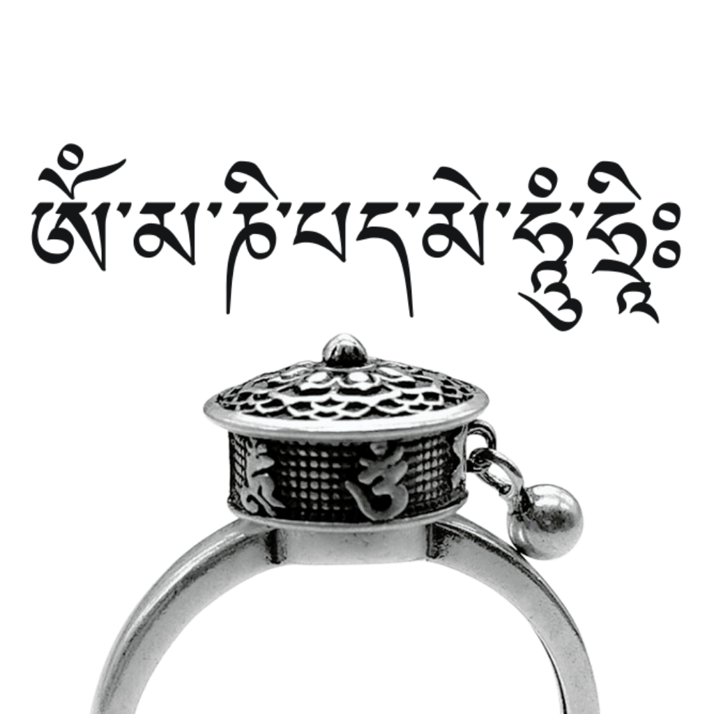 Spinnender buddhistischer Mantra-Ring für Frauen - Ozerty