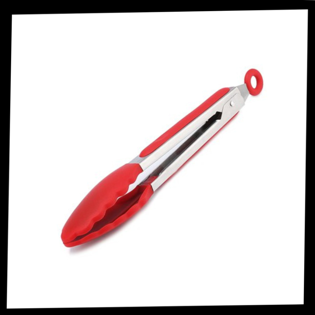 Edelstahl-Grillzange mit Silikongriff - Ozerty