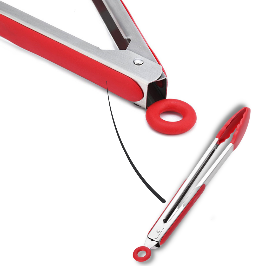 Edelstahl-Grillzange mit Silikongriff - Ozerty