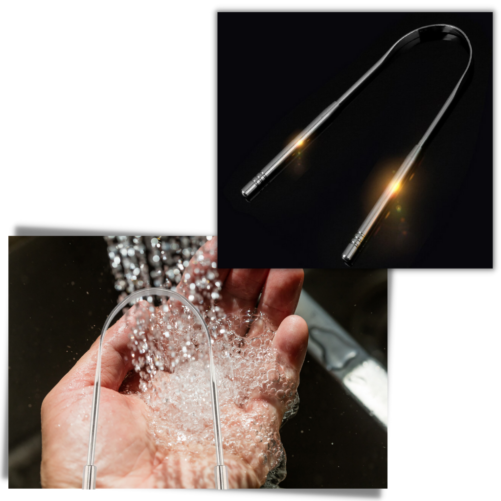 Zungenreiniger aus rostfreiem Stahl - Ozerty