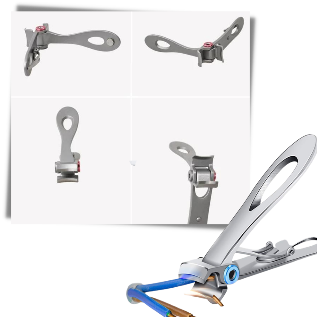 Edelstahl-Nagelknipser mit breiter Backe - Ozerty