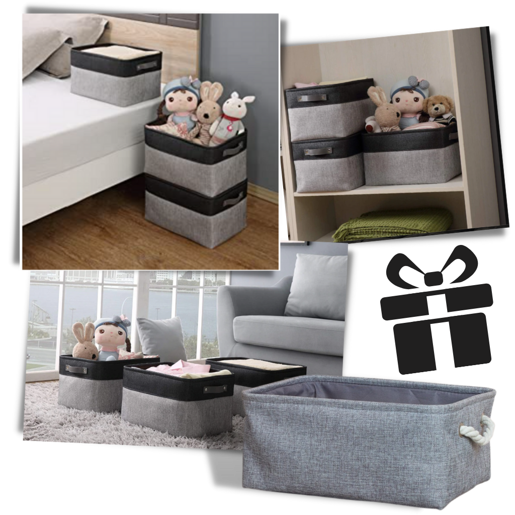 Stilvoller Leinen-Korb mit Seilgriffen