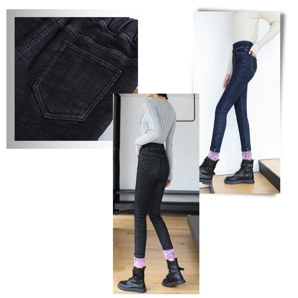 Thermische Fleecy-Jeggings für Frauen - Ozerty