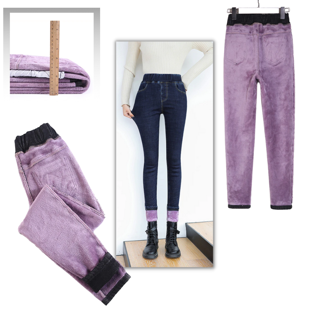 Thermische Fleecy-Jeggings für Frauen - Ozerty