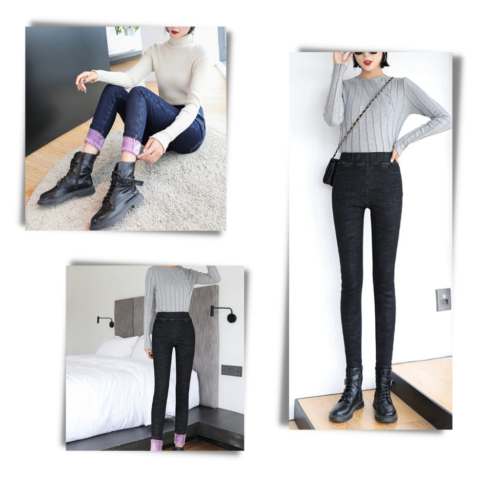 Thermische Fleecy-Jeggings für Frauen - Ozerty
