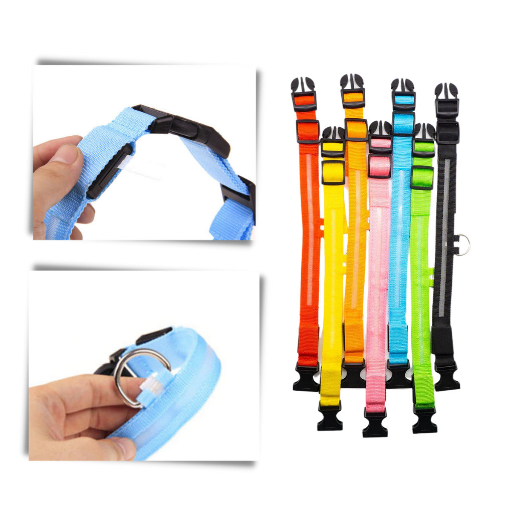 USB-aufladbares LED-Licht-Hundehalsband - Ozerty