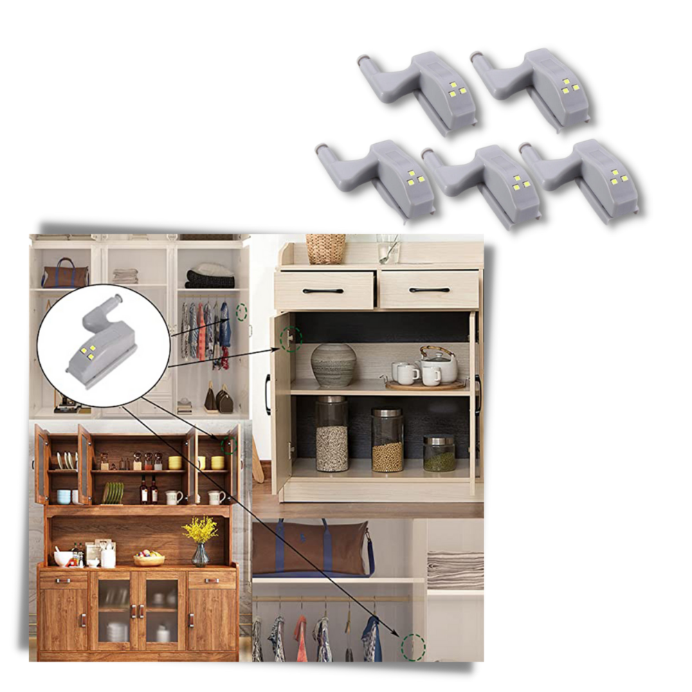 3er-Pack Scharnier-LED-Leuchten - Ozerty