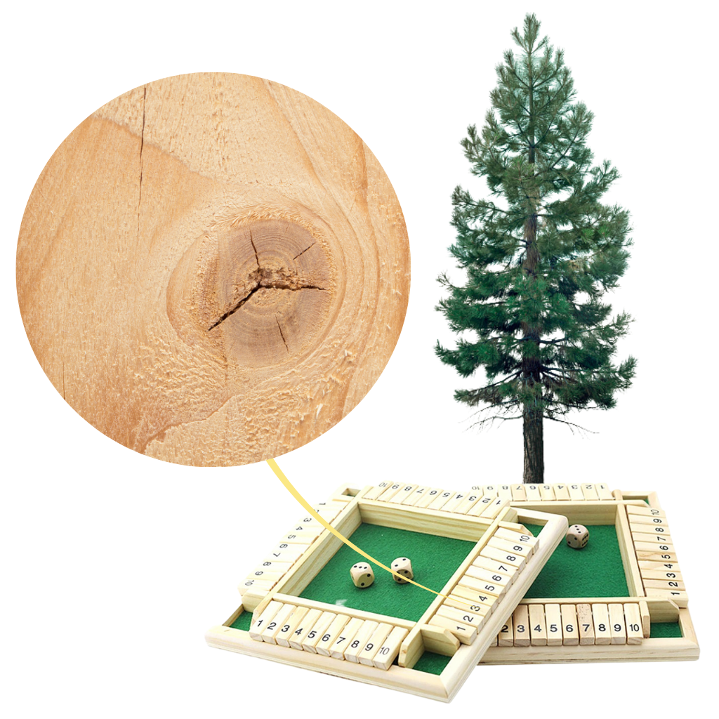 Würfelspiel aus Holz - Ozerty