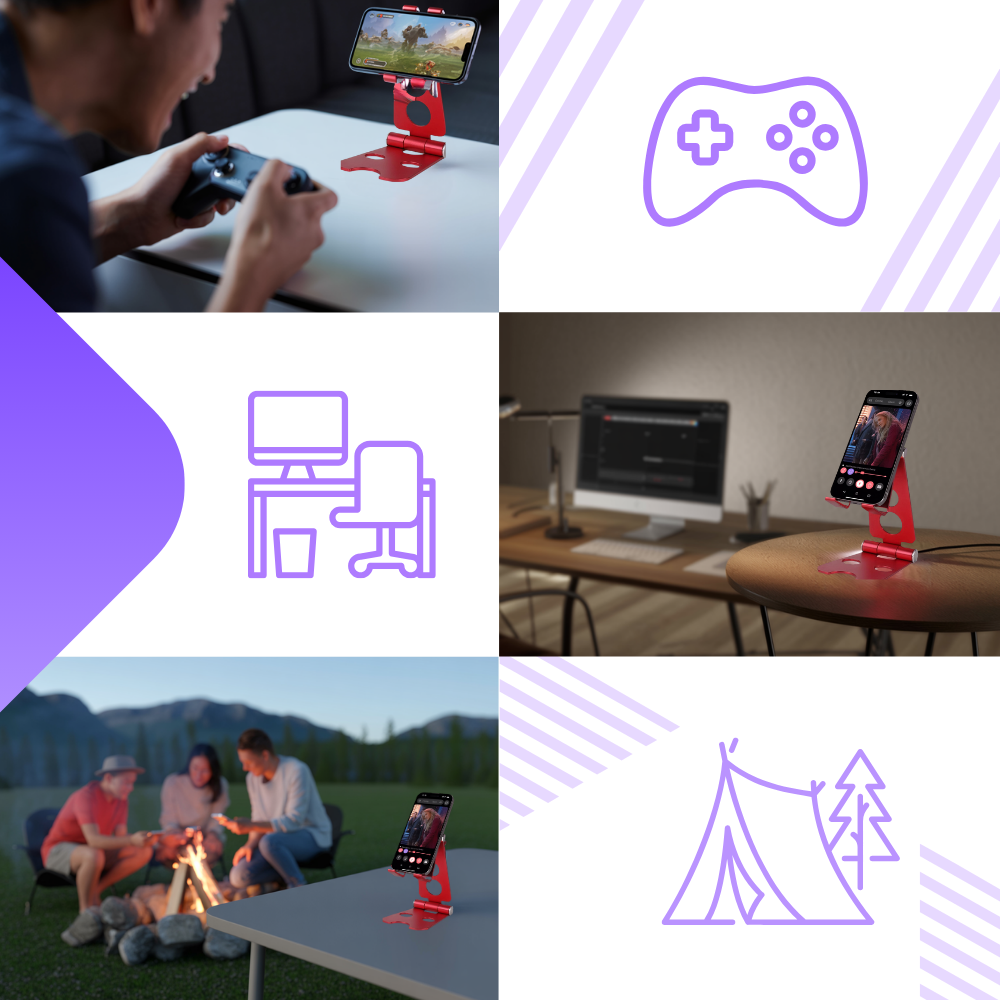 Rotatable and foldable phone stand