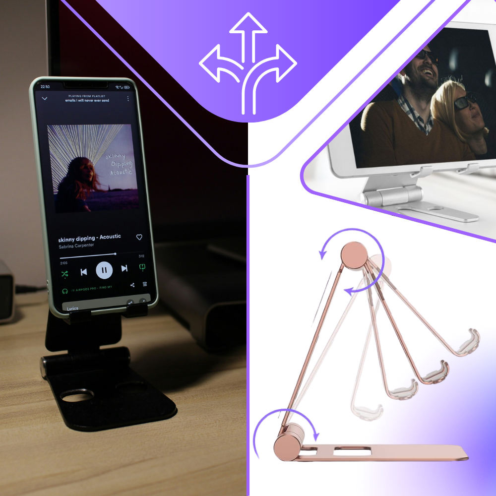 Rotatable and foldable phone stand