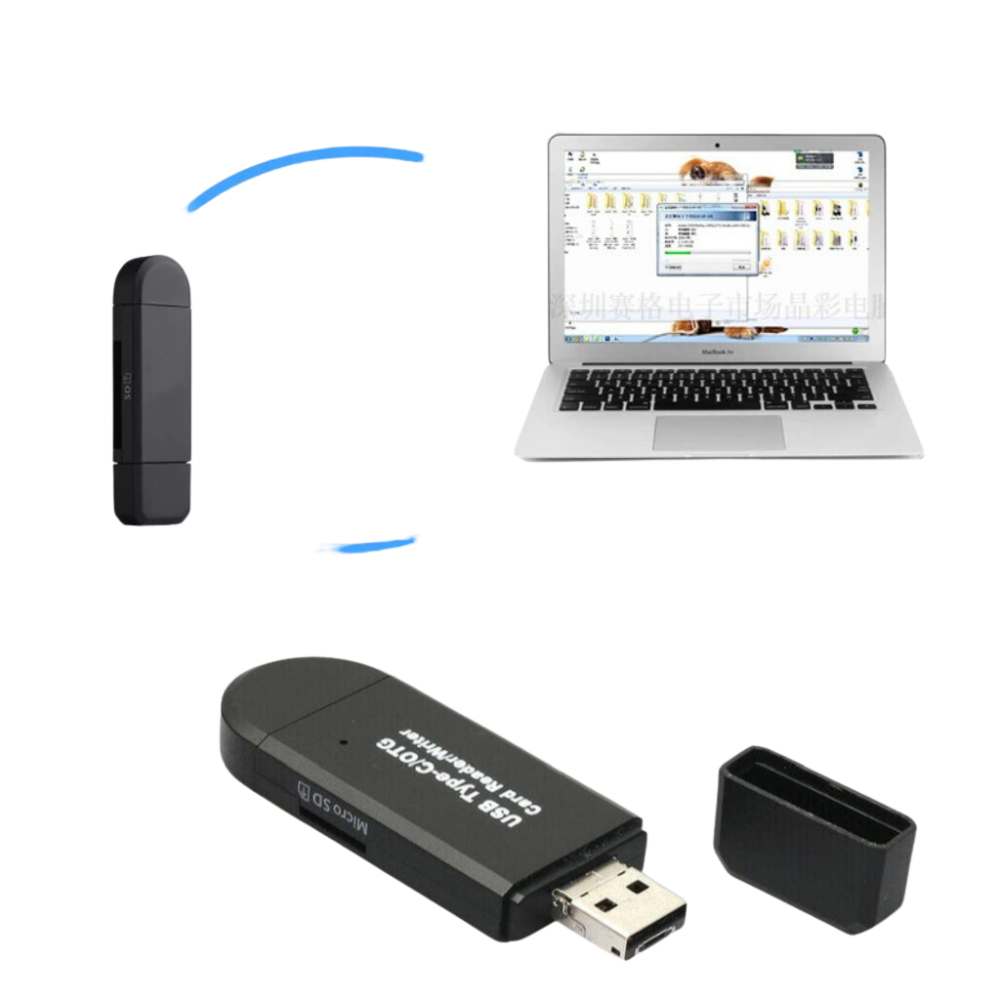 3-in-1 USB Speicherkartenlesegerät - Ozerty