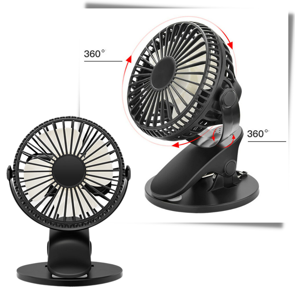 Tragbarer, wiederaufladbarer USB-Ventilator - Odeut