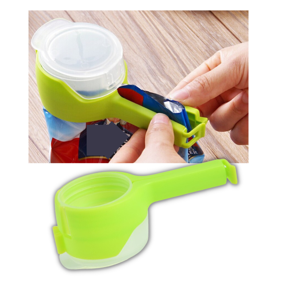Lebensmitteltüten-Clip mit Deckel (2er-Pack) - Ozerty