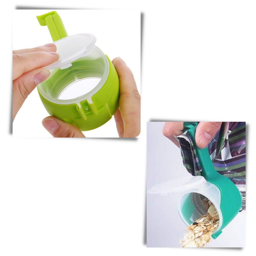 Lebensmitteltüten-Clip mit Deckel (2er-Pack) - Ozerty