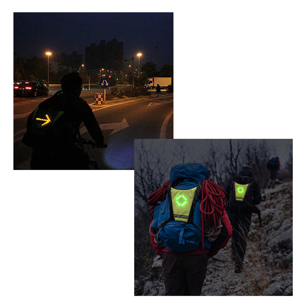 Reflektierende Radfahrweste mit LED - Ozerty