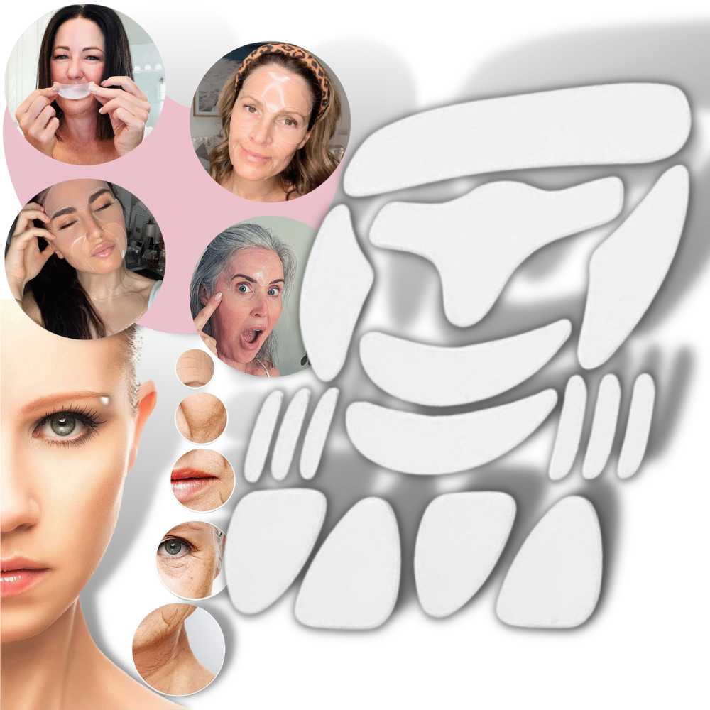 16 Stück Anti-Falten-Silikon-Gesichtspflaster - Ozerty
