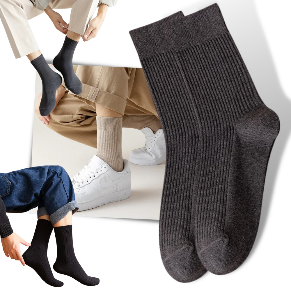 Gerippte Socken für Männer (2 Paar) - Ozerty