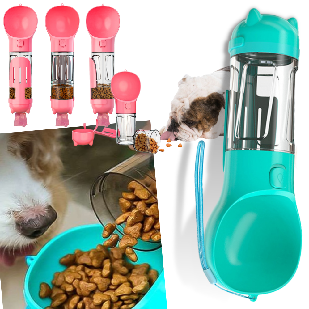 Tragbare Futter- und Wasserflasche für Haustiere - Ozerty