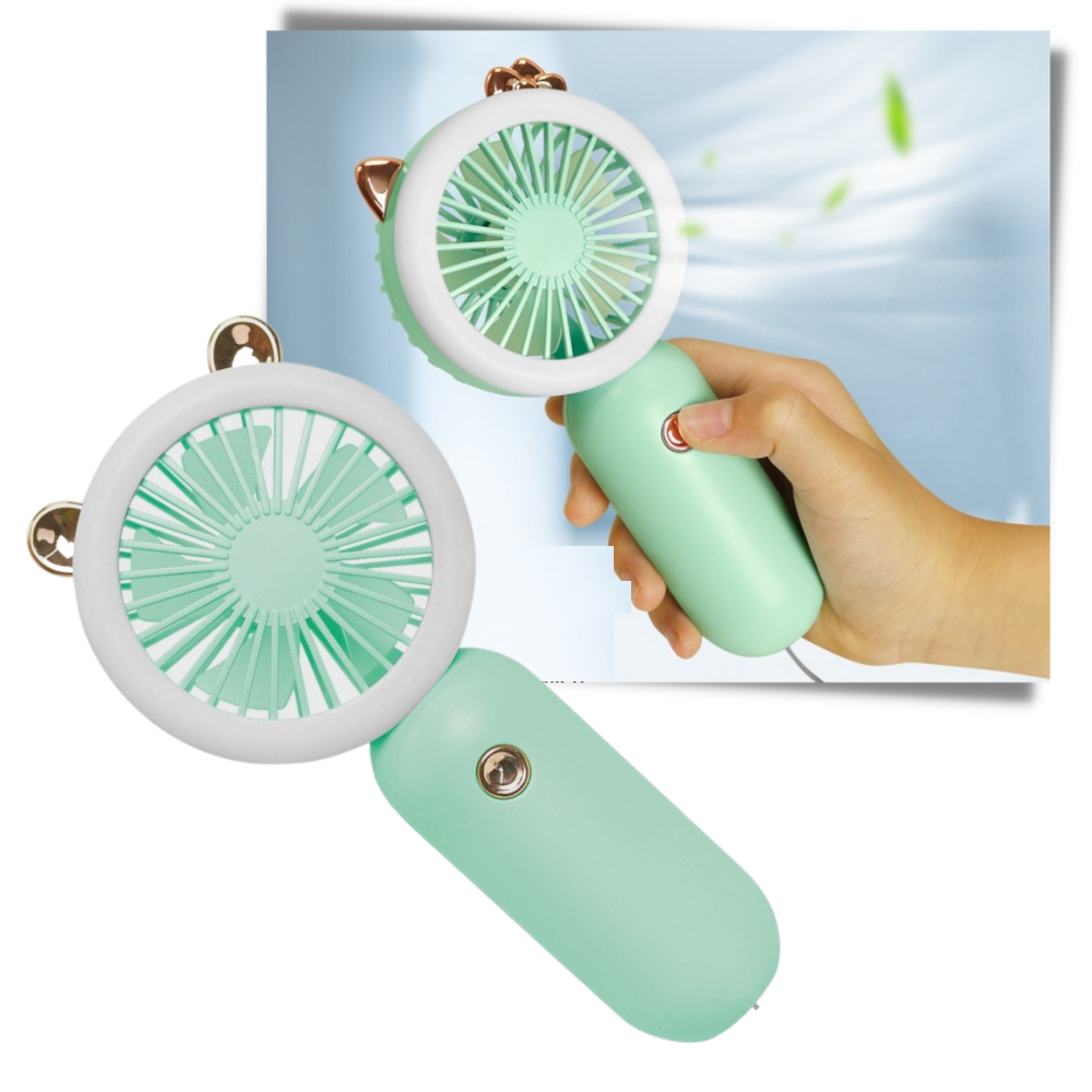 Tragbarer USB-Taschenventilator mit LED - Odeut