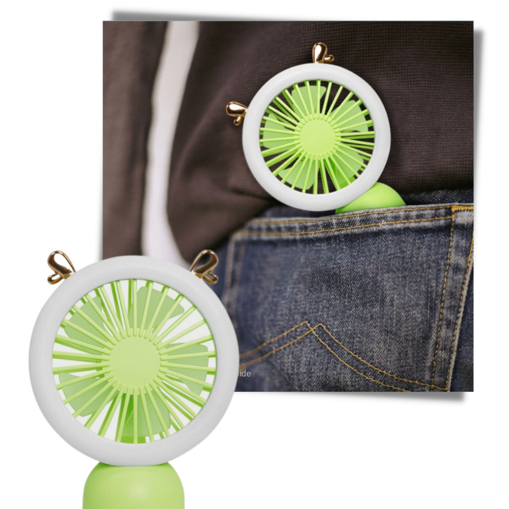 Tragbarer USB-Taschenventilator mit LED - Odeut