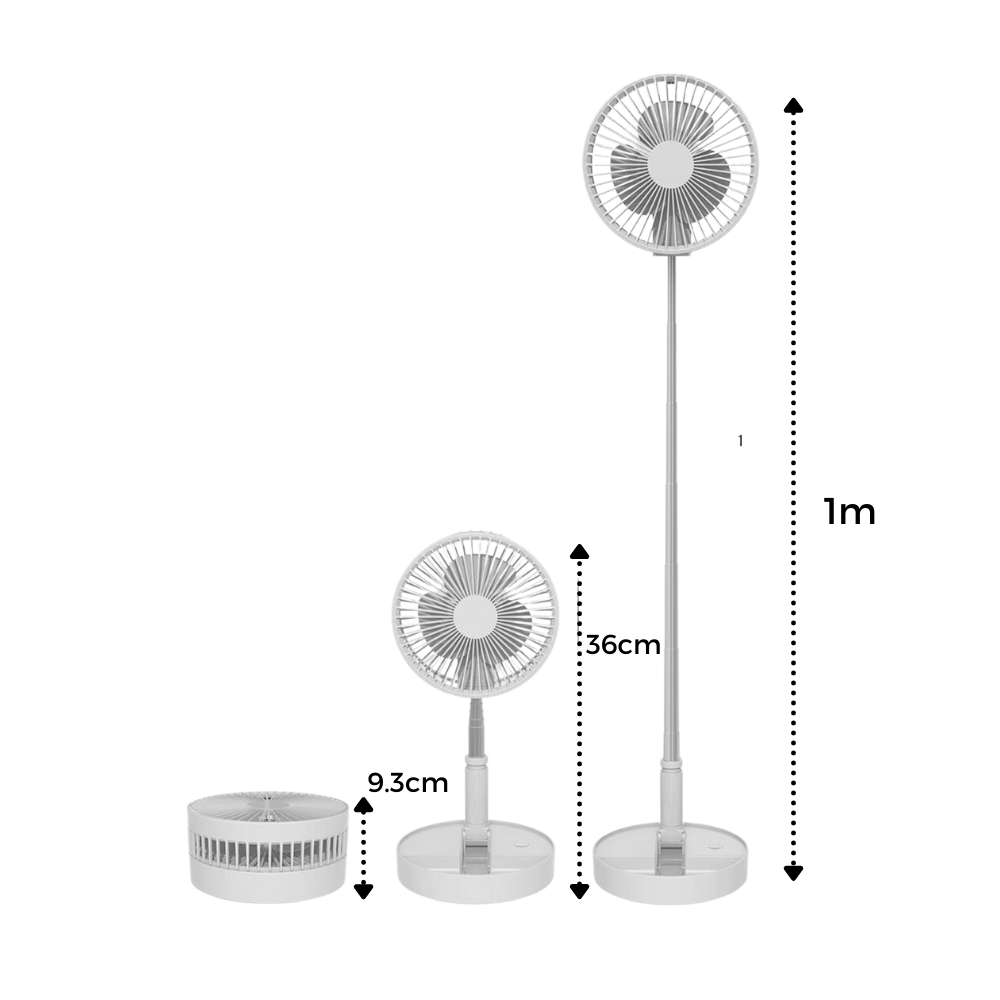 Einzigartiger tragbarer, faltbarer USB-Ventilator - Ozerty