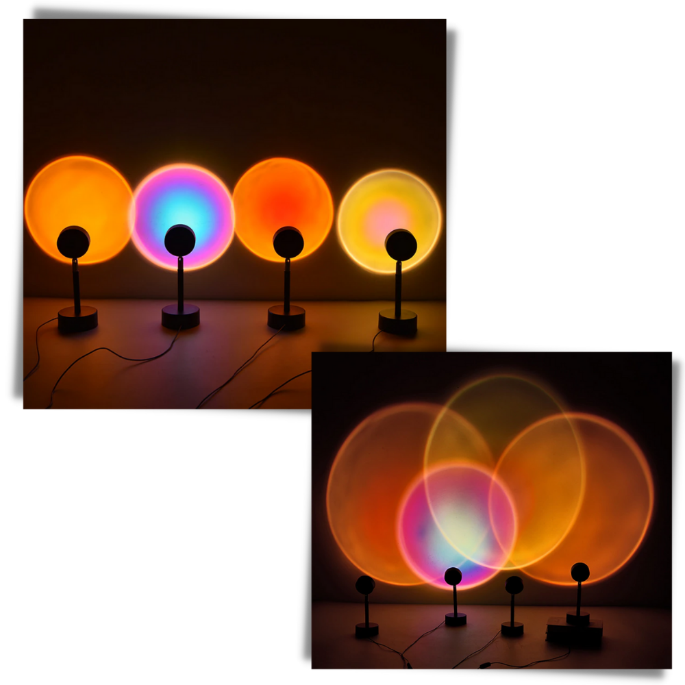 Farbiger Lichtprojektor LED-Schreibtischlampe - Odeut