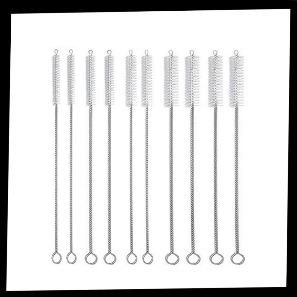 10er-Pack Strohhalm-Reinigungsbürste - Ozerty