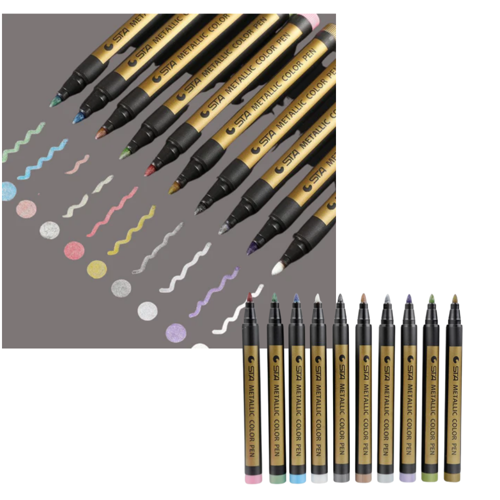 10er-Pack Metallic-Farbmarker - Ozerty